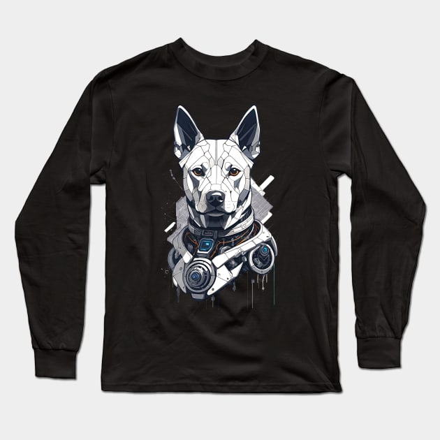 Abstract Cyber Dog Long Sleeve T-Shirt by Voodoo Production